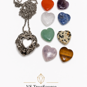 Ketting met Verwisselbare Edelstenen Hartjes (8-delige set)